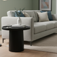 Fox Solid Wood Black Round Coffee Table