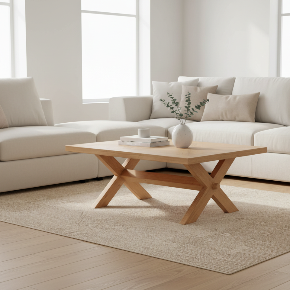 Teak Parquetry Coffee Table