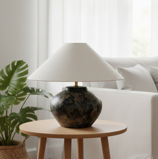Margot Terracotta Table Lamp – Hand-Shaped Artisanal Lighting