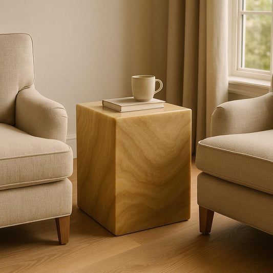 Haines Onyx Stone Side Table / Stool