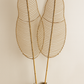 Handmade Banana Leaf - Natural Woven Wall or Floor Accent with Bamboo Stem