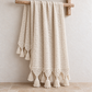 Mira Macrame Cotton Throw – Natural