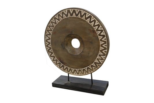 Jaya Artisanal Wood Totem – Minimalist Tropical Statement Decor