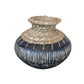 Luana Handcrafted Terracotta Vase with Woven Details – Artisanal Decorative Accent