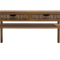 Makaya Artisan Teak Wood Console Table with Woven Drawers