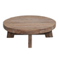 Monroe Minimalist Round Coffee Table – Reclaimed Teak Resort-Style Centerpiece
