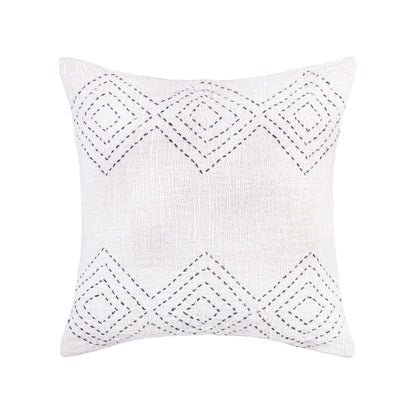Natural Nalu Artisanal Raw Cotton Pillow Cover | Sustainable Bohemian Accent