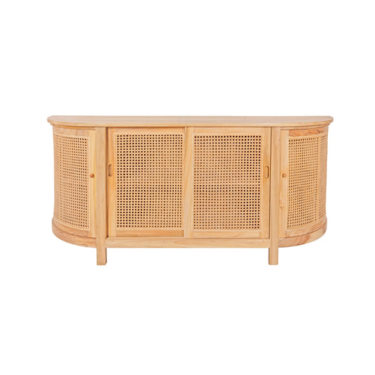 Sideboard Oslo Rattan with Sliding Doors