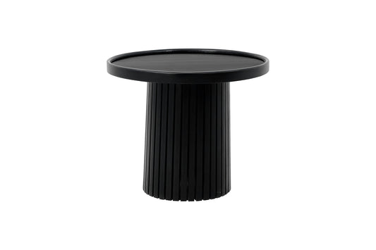 Fox Solid Wood Black Round Coffee Table