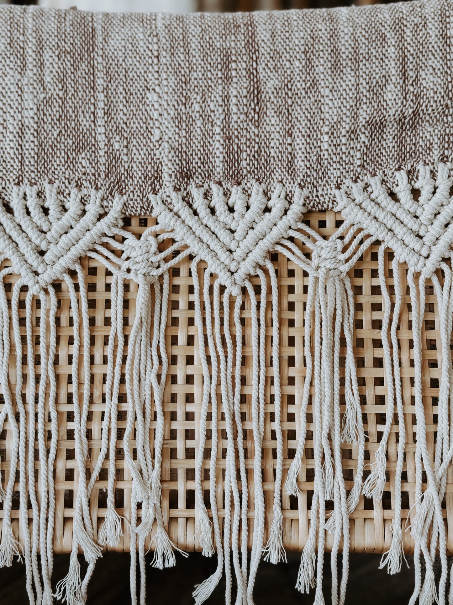 Mountain Macrame Cotton Throw