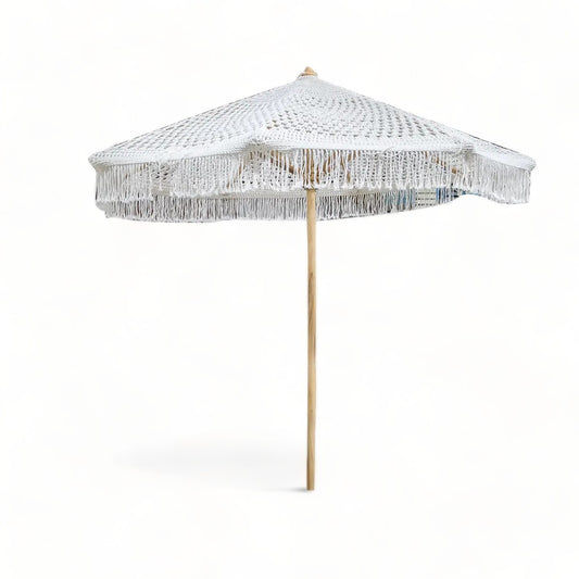 Umbrella Macramé White Lilly