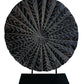 Tara 19" Coastal Charcoal Circular Sculpture on Stand
