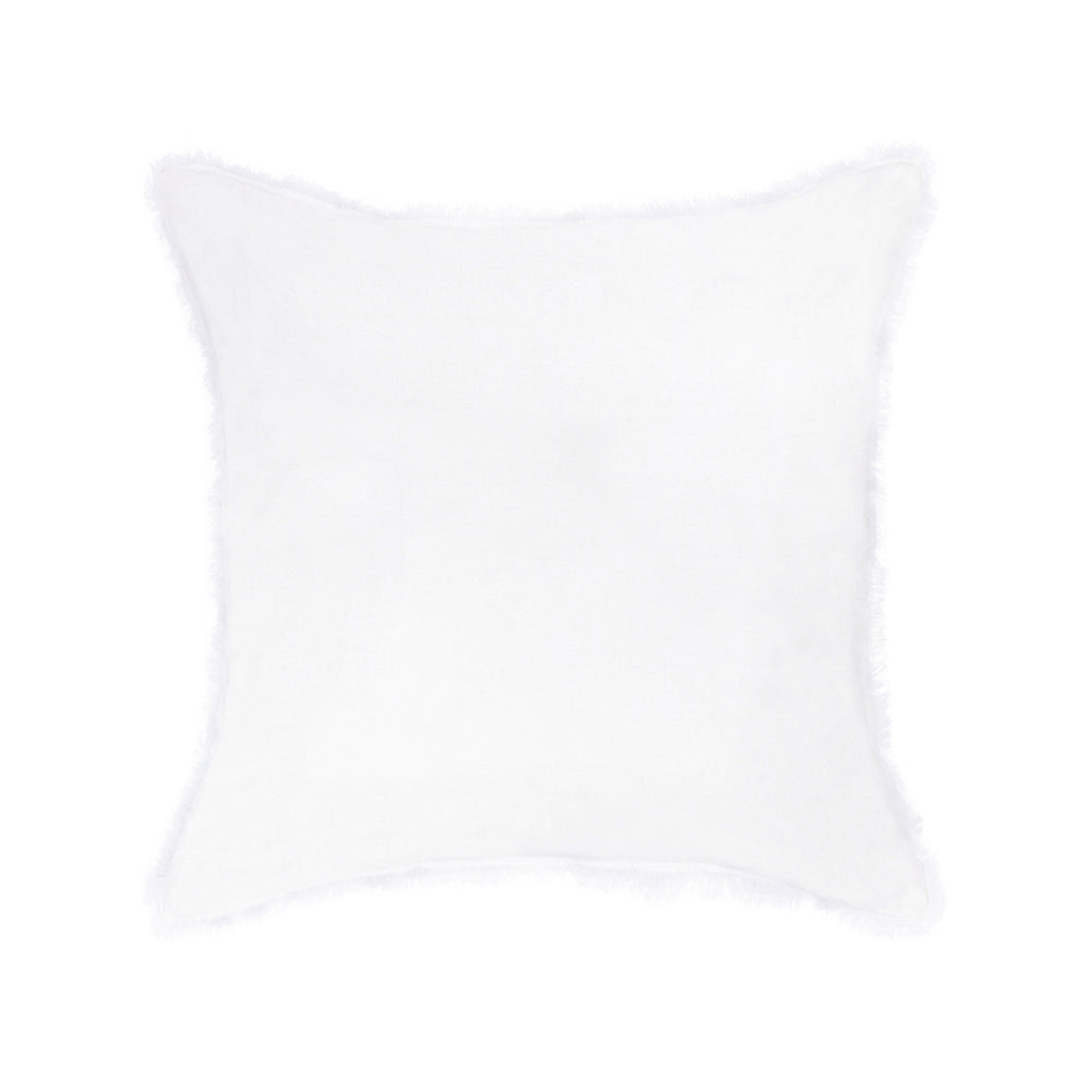 Throw Pillow White Freya Linen Euro