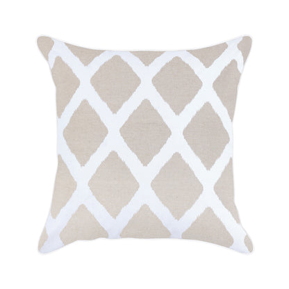 Kali Diamond Linen Pillow – Beige