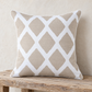 Kali Diamond Linen Pillow – Beige