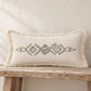 Cruz Hand-Embroidered Cotton Pillow – Natural
