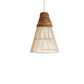 Anya Rattan Pendant Light – Hand-Woven Bell-Shaped Coastal Hanging Lamp