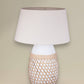 Luna Rattan Table Lamp – Oversized Woven Base with Linen Shade