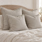 Noa Raw Linen Pillow Cover – Stone