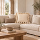 Joshua Handmade Organic Cotton Tassel Pillow Cover – Natural