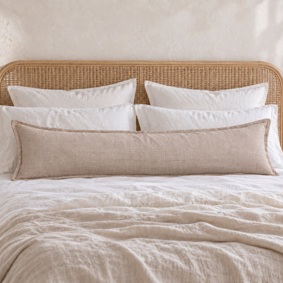 Kalea Natural Linen Lumbar Pillow Cover