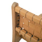 Michigan Bar Chair Solid Teak Wood and Leather Seat