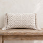 Luxe Lotus Handmade Cotton Macrame Lumbar Pillow Cover – Natural
