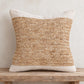 Brown Raffia Handwoven Cotton Pillow Cover