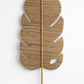 Handmade Decorative Leaf - Natural woven Wall or Floor Accent with Bamboo Stem