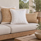White Nora Handmade Cotton Coconut Palm Pillow Cover