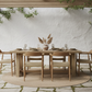 outdoor teakwood dining chair with special rope seat