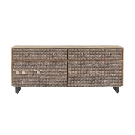 Palmer Artisan Coastal Sideboard – Hand-Inlaid Coconut Shell Buffet