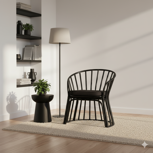 rattan bamboo armchair indoor 
