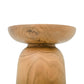 Lima Black and Natural Solid Wood Side Table