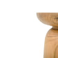 Lima Black and Natural Solid Wood Side Table