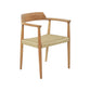 Bridgeford Solid Teak Wood Dining Chair with Arm