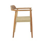 Bridgeford Solid Teak Wood Dining Chair with Arm