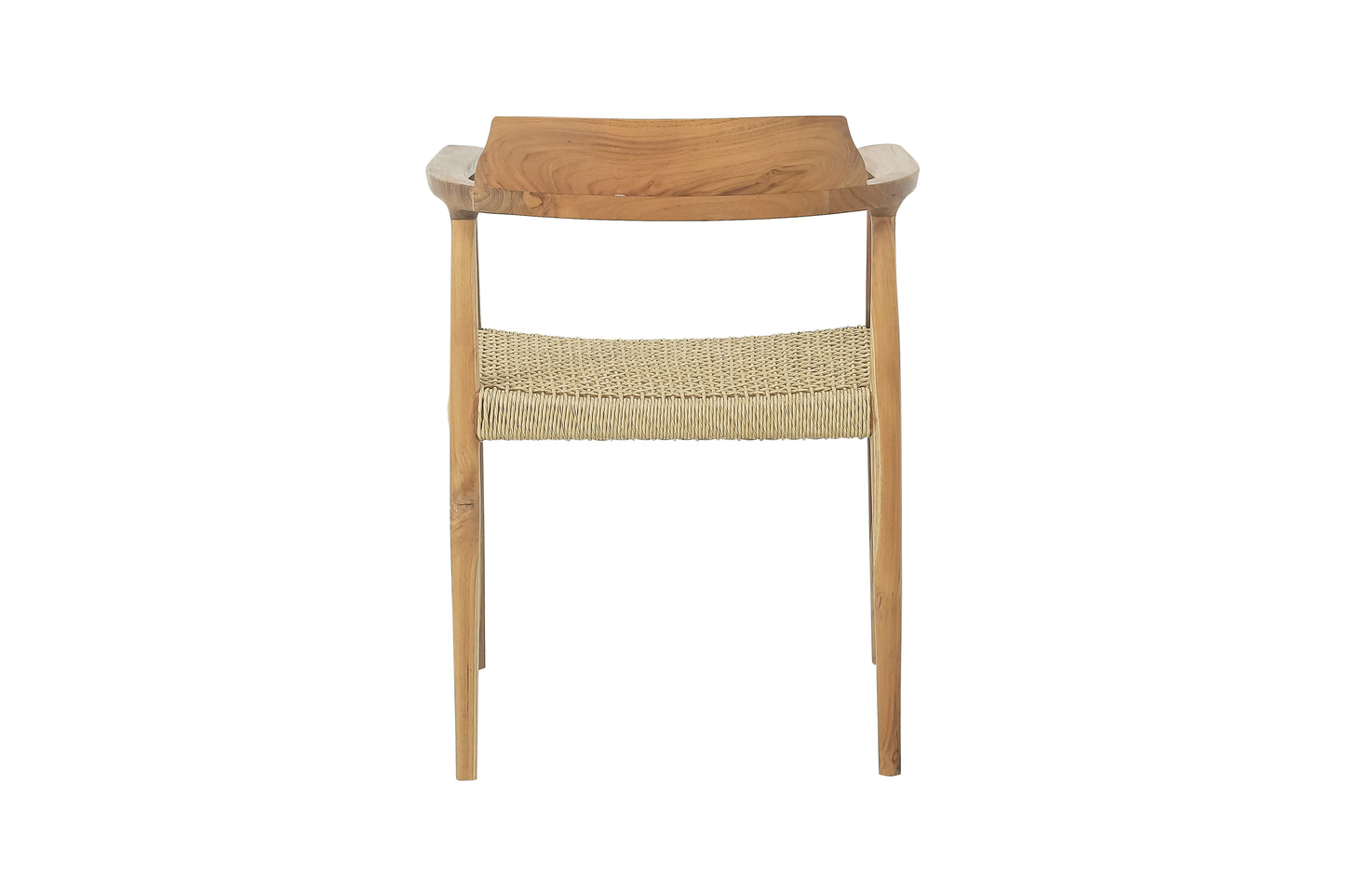 Bridgeford Solid Teak Wood Dining Chair with Arm
