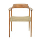 Bridgeford Solid Teak Wood Dining Chair with Arm