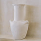 white handmade rustic vase